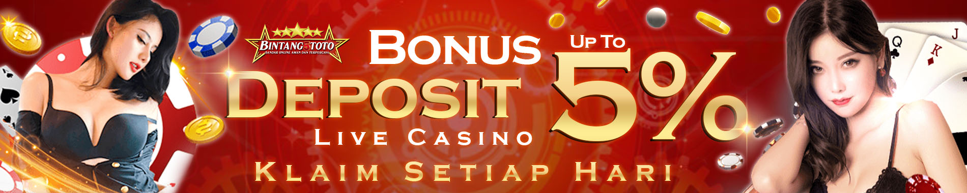 BONUS DEPOSIT LIVE CASINO 5%